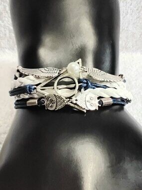 BNWOT 3/$25 Florence Scovel 7" Blue Deathly Hollows Bracelet Fashion Jewelry!!